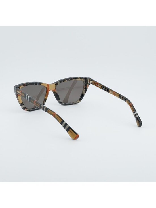 Burberry BE4468 416373 Sunglasses Check Sand Cat Eye Frame, Brown Lenses main image 7